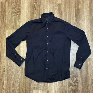 Mens Black Button Up Shirt - M